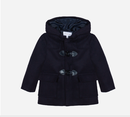 PATACHOU Blue Navy Muflon Coat