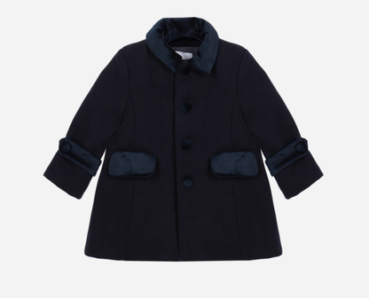 PATACHOU Boy Navy Velvet Coat