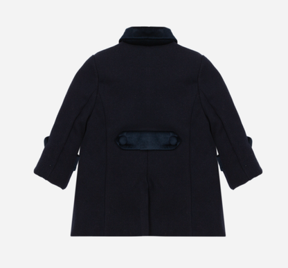 PATACHOU Boy Navy Velvet Coat