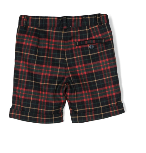 PATACHOU check-pattern turn-up shorts