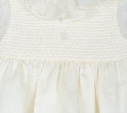 PATACHOU Elegant beige dress with simple printing