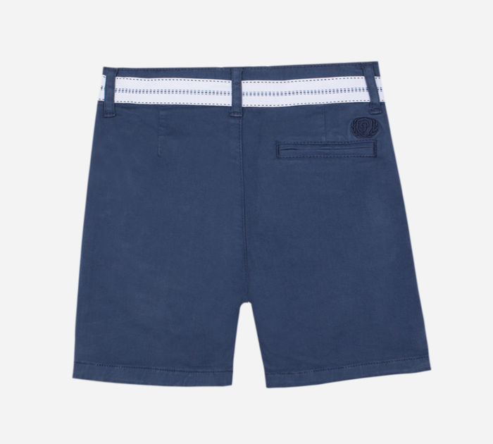 PATACHOU Elegant navy blue shorts with white belt