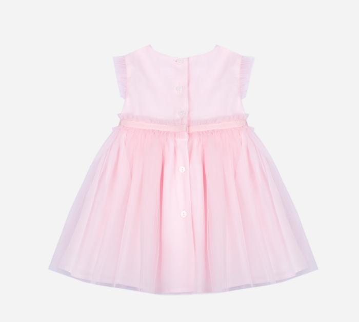 PATACHOU Elegant pale pink dress with tulle detail