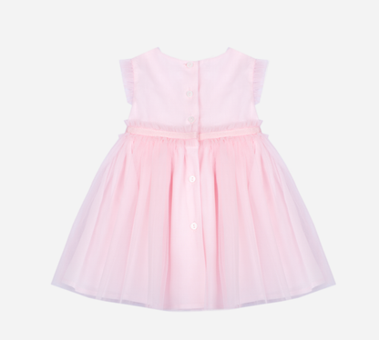 PATACHOU Elegant pale pink dress with tulle detail