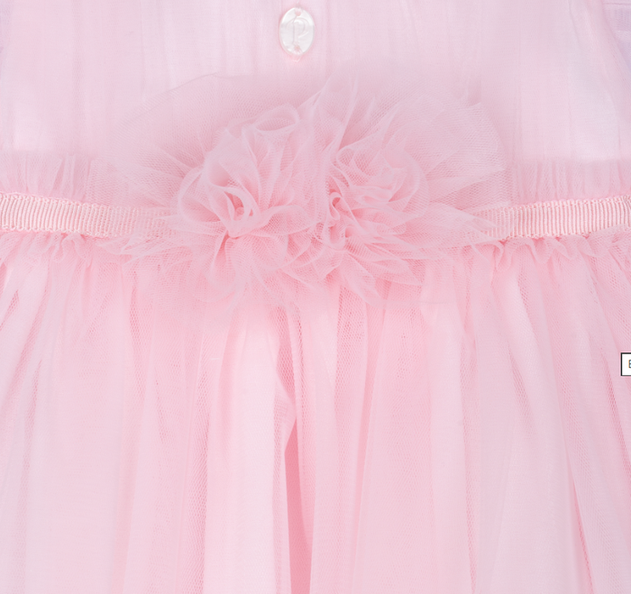 PATACHOU Elegant pale pink dress with tulle detail