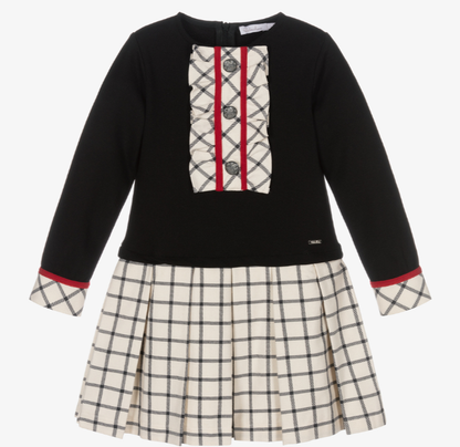 PATACHOU Girls Black & Ivory Dress
