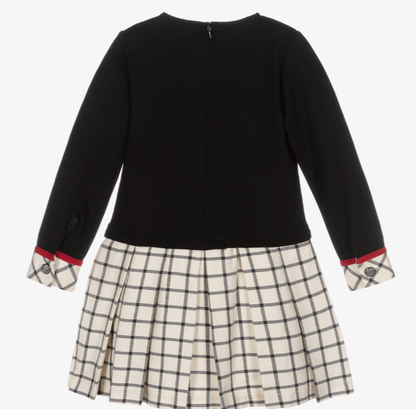 PATACHOU Girls Black & Ivory Dress