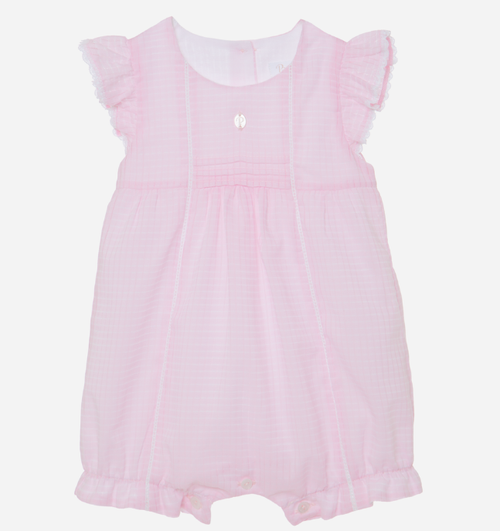 PATACHOU Pink textured cotton romper