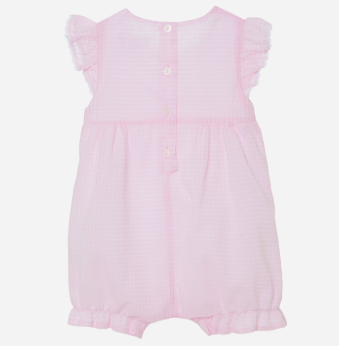 PATACHOU Pink textured cotton romper