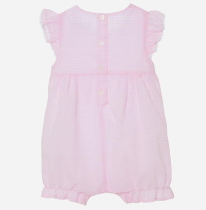 PATACHOU Pink textured cotton romper