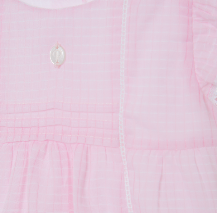PATACHOU Pink textured cotton romper