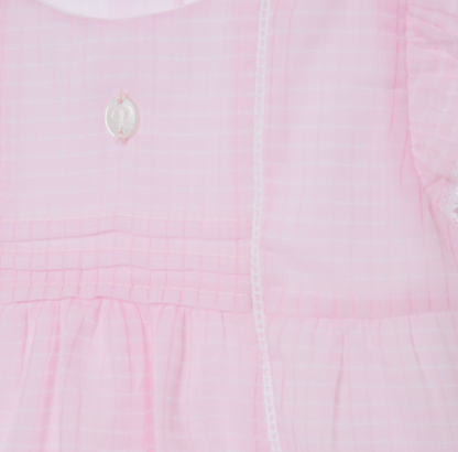 PATACHOU Pink textured cotton romper