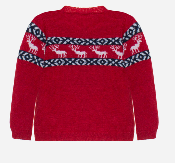PATACHOU Red Reindeer Sweater