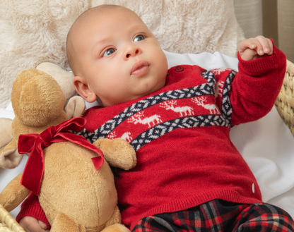 PATACHOU Red Reindeer Sweater