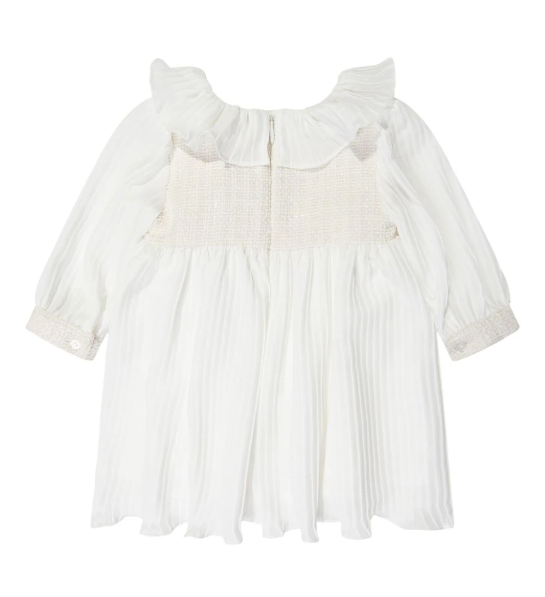 PATACHOU ruffle-collar pleated dress