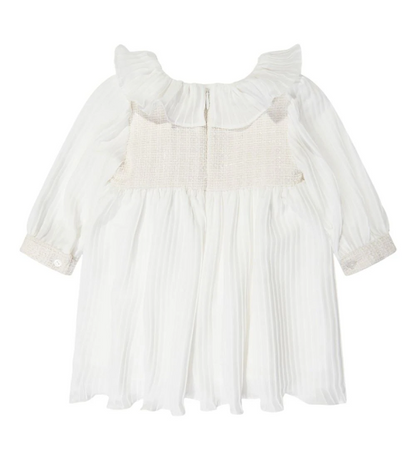 PATACHOU ruffle-collar pleated dress