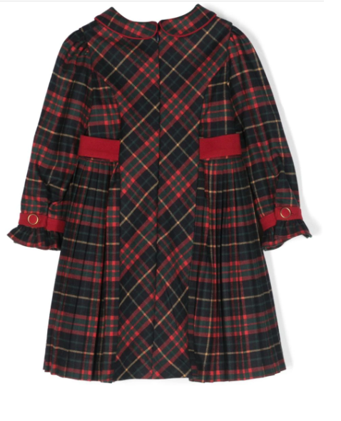 PATACHOU tartan-plaid double-breasted dress