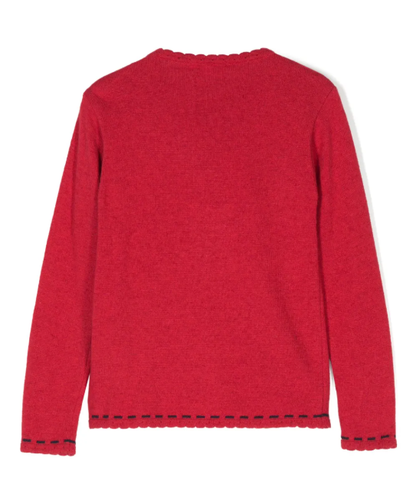 PATACHOU teddy-bear-embroidered sweater