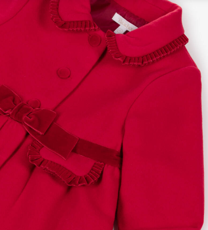 PATACHOU velvet-trim coat