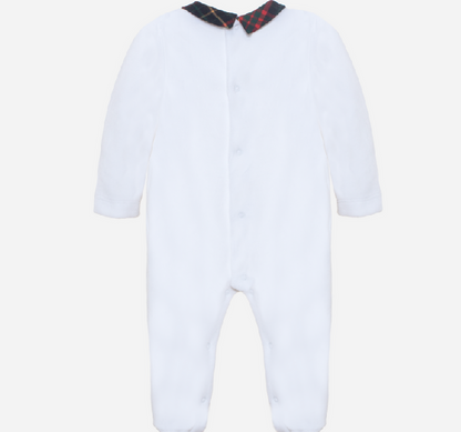 PATACHOU White velour babygrow