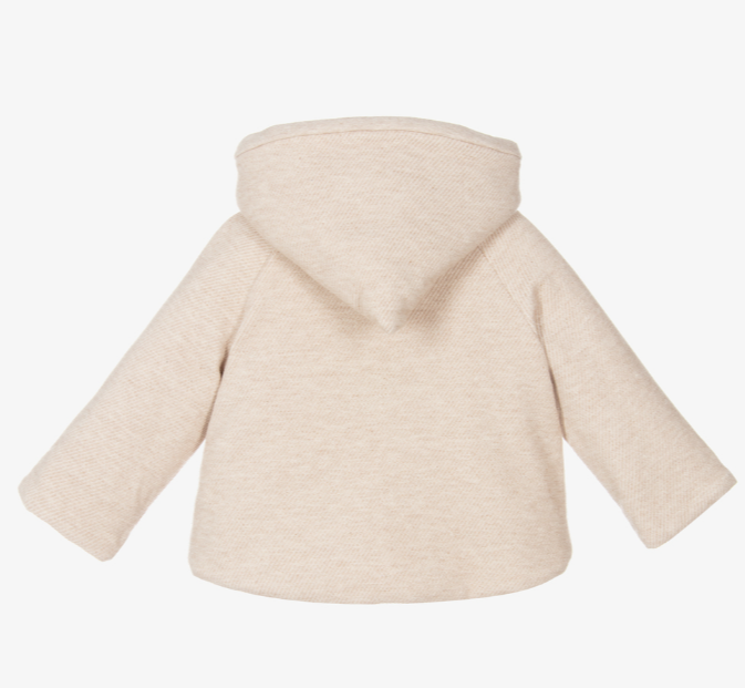 PAZ RODRIGUEZ Baby Boys Beige Hooded Jacket