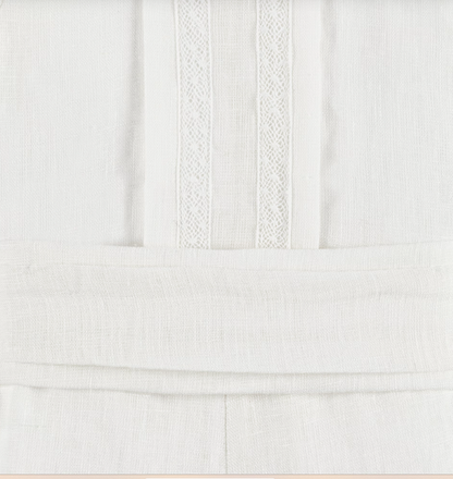 PAZ RODRIGUEZ Baby Boys Ivory Linen Buster Suit