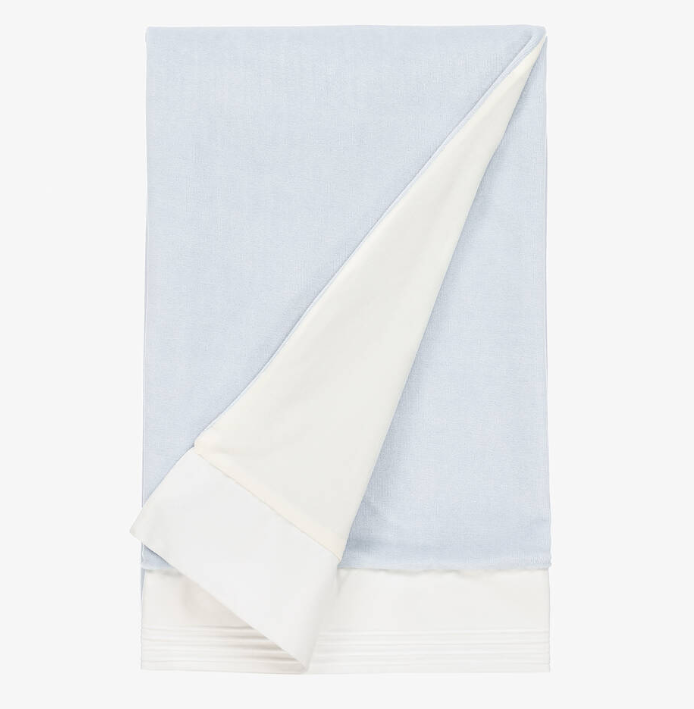 PAZ RODRIGUEZ Blue Velour Baby Blanket (87cm)