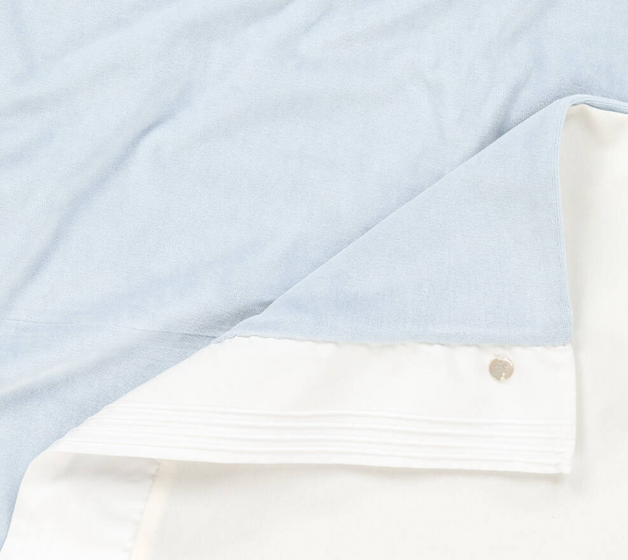 PAZ RODRIGUEZ Blue Velour Baby Blanket (87cm)