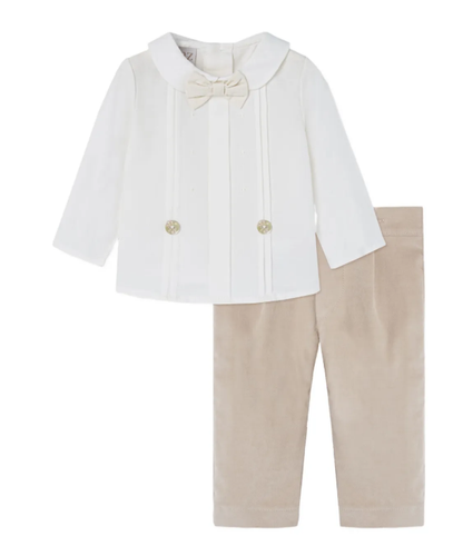 PAZ RODRIGUEZ bow-embellished pleated trouser set