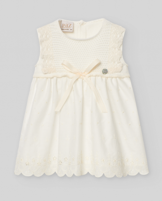 PAZ RODRIGUEZ embroidered tulle baby dress