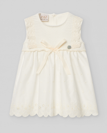 PAZ RODRIGUEZ embroidered tulle baby dress