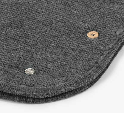 PAZ RODRIGUEZ Girls Grey Wool Knit Poncho