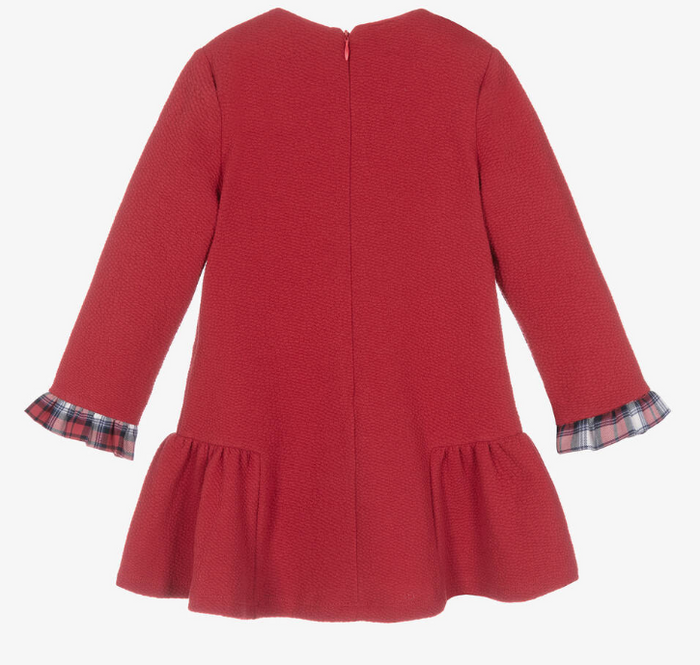 PAZ RODRIGUEZ Girls Red Cotton Jersey Dress