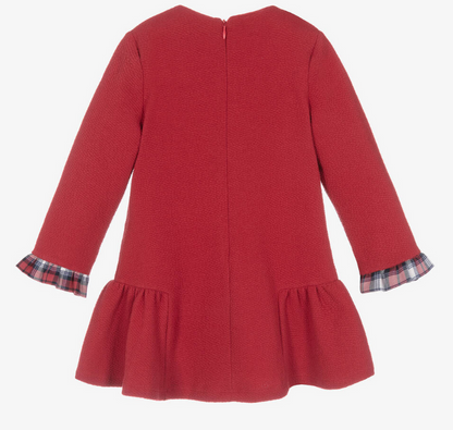 PAZ RODRIGUEZ Girls Red Cotton Jersey Dress