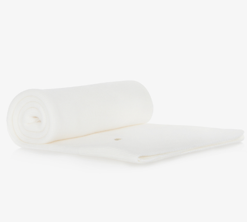 PAZ RODRIGUEZ Ivory Wool Baby Blanket (98cm)