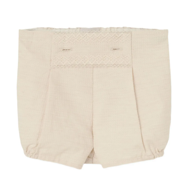 PAZ RODRIGUEZ lace-trimmed textured shorts set