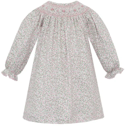 Petit Bebe Pink Knit Liberty Floral L/S Dress