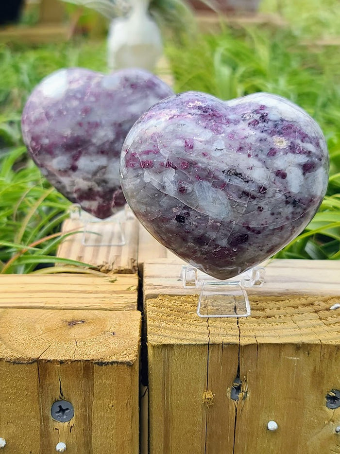 Pink Tourmaline Crystal Heart