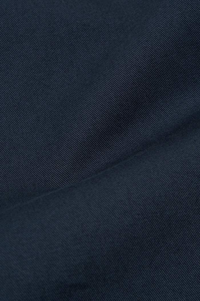 Pleated Track Pant Twill Navy