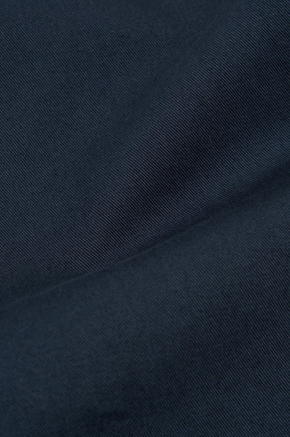 Pleated Track Pant Twill Navy