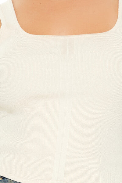 Plus Size Sweater-Knit Tank Top