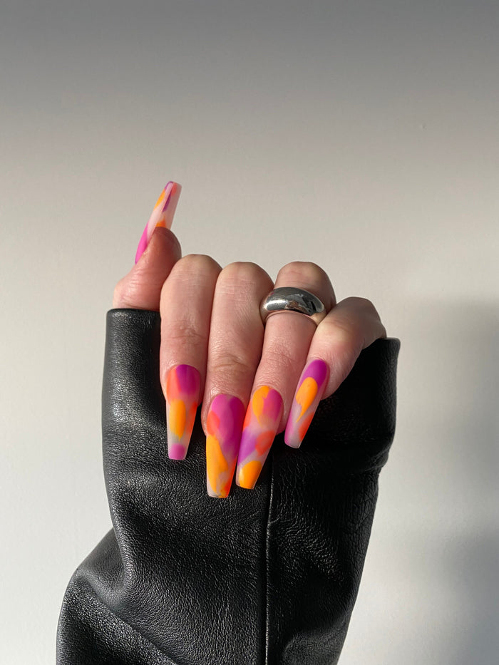 PRIMAVERA BRUSH STROKES – Luxury Handmade Reusable Press On Nails