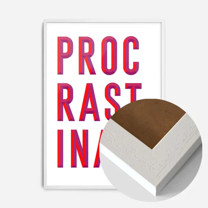 21x30cm | 8¼ x 11¾in / White Wood Frame