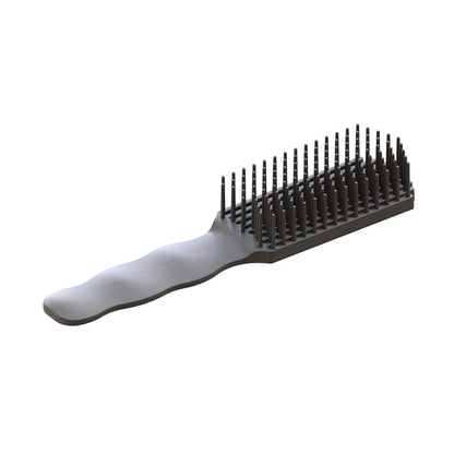 PuffCuff TangleMaster Detangling Brush for Curly, Thick & Natural Hair (Gray or Gold)