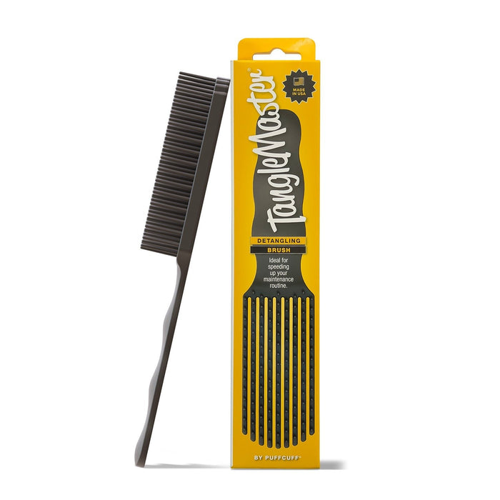 Tangle Master detangling comb with packaging on a white background
