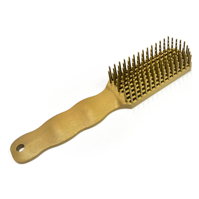PuffCuff TangleMaster Detangling Brush for Curly, Thick & Natural Hair (Gray or Gold)