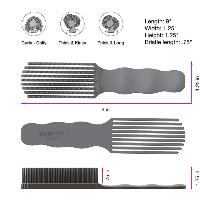 Detangling brush dimensions