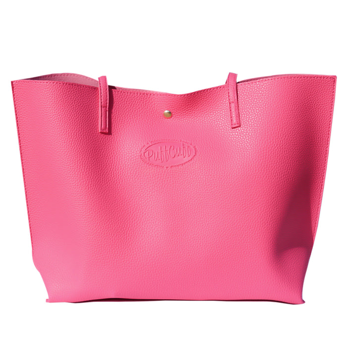 PuffCuff Yass Curl! Pink Tote Bag