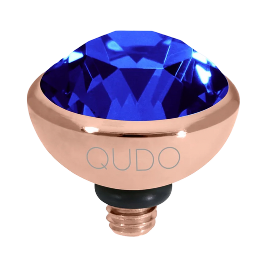 recreated dark sapphire swarovski crystal rose gold top interchangeable jewelry