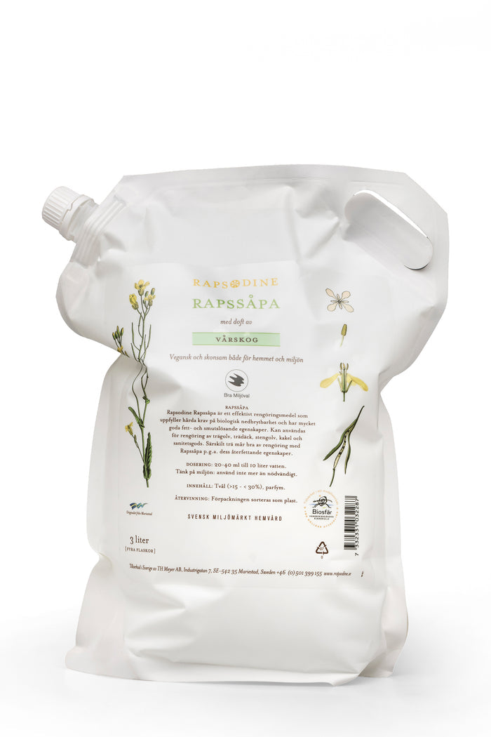Rapssåpa refill, 3 liter (3-pack)